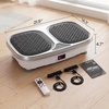 DUMOS Vibration Plate, Whole Body Workout Machine with LED Touch Screen & Pull Ropes for Weight Loss & Muscle Toning, Vibrate Platform Machines(Grey)