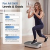 DUMOS Vibration Plate, Whole Body Workout Machine with LED Touch Screen & Pull Ropes for Weight Loss & Muscle Toning, Vibrate Platform Machines(Grey)