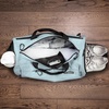 Fitgriff® Gym Bag for Men & Women with Shoe & Wet Compartment – Duffle Bag for Travel, Sports, Fitness & Workout(Cyan)