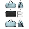 Fitgriff® Gym Bag for Men & Women with Shoe & Wet Compartment – Duffle Bag for Travel, Sports, Fitness & Workout(Cyan)