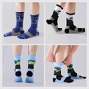Jeasona Athletic Socks Men Running Cycling Gifts for Runners Riders Sports Gear Accessories(Multicolored Cycling 3 Pairs)