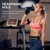 Jueachy Running Belts for Women Waterproof Fanny Pack Running Waist Pouch Phone holder Adjustable Sports Money Belt with Headphone Port(Black)