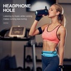Jueachy Running Belts for Women Waterproof Fanny Pack Running Waist Pouch Phone holder Adjustable Sports Money Belt with Headphone Port(Blue)