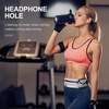 Jueachy Running Belts for Women Waterproof Fanny Pack Running Waist Pouch Phone holder Adjustable Sports Money Belt with Headphone Port(White Leopard)