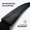 No-Bounce Slim & Secure Running Belt, Fits ALL Phones, Keys, Cards, Gels(2. Black)