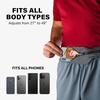 No-Bounce Slim & Secure Running Belt, Fits ALL Phones, Keys, Cards, Gels(4. Grey)