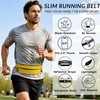 Running Belt for Men Women, Water-resistant Fanny Pack with 3 Zipper Pockets & Reflective Safety Strips, Adjustable Waist Pack Jogging Pouch for Phone, Keys & Essentials (Black, Large)(Yellow)