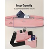 Running Belt for Women & Men-Ultra Light Slim Running Belts(Pink)