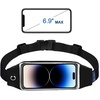 Running Belt,Fanny Pack Fits Phones UP to 6.5″ for Women Men,Black and Pink(Black)