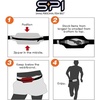 SPIbelt Running Belt Original Monochromatic, Women Men, Phone Holder for Running, Running Fanny Pack, Holder for Phone, Running Waist Pack, Adjustable Waist, [Fits All Phones]. White w/White Zipper(Space Blue)