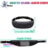 Slim Running Belt, Bounce Free Fanny Pack Phone Holder(Black)