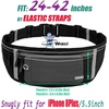 Slim Running Belt, Bounce Free Fanny Pack Phone Holder(Black/4 Grey Zippers)