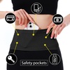 Slim Running Belt, No-Bounce Hidden Waist Pack with 360° Opening for Soft Flask, Cellphones, Keys or Gels, Grey, Small(Black)