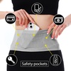 Slim Running Belt, No-Bounce Hidden Waist Pack with 360° Opening for Soft Flask, Cellphones, Keys or Gels, Grey, Small(Grey)