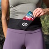 VersaSlim Low-Profile Running Belt, Gym Waist Pack, Black, S(Black)