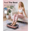 Vibration Plate Exercise Machine Vibration for Lymphatic Drainage Fitness Equipment for Strength Toning Premium Home Workout Equipment with 1-200 Speed Settings for Fitness (Gold)(Elegant Pink)