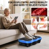 Vibration Plate Exercise Machine for Full Body Lymphatic Drainage(Blue)