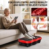 Vibration Plate Exercise Machine for Full Body Lymphatic Drainage(Red)