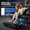 Vibration Plate for Lymphatic Drainage with 7 Modes, Vibration Plate Exercise Machine, Powerful 150W Motor, Speaker with Music, Full Body Workout with 199 Speeds for Women Men, 450 Lbs Capacity(Black)