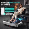 Vibration Plate for Lymphatic Drainage with 7 Modes, Vibration Plate Exercise Machine, Powerful 150W Motor, Speaker with Music, Full Body Workout with 199 Speeds for Women Men, 450 Lbs Capacity(Grey)