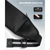 WATERFLY Running Belt Slim Breathable Back Pad 4-Pocket Runners Pouch(Black)