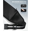 WATERFLY Running Belt Slim Breathable Back Pad 4-Pocket Runners Pouch(Dark Gray)