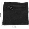 Wrist Wallet Bag – Breathable Sweatband with Key Holder, Coin Storage for Running, Cycling, Gym (Black)