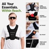 ZelaFit™ Running Phone Holder Vest for Women & Men – Lightweight Running Gear and Everyday Running Essentials – Chest Rig Phone Holder for Running (Black)(Small-Medium)