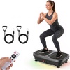 DUMOS Vibration Plate, Whole Body Workout Machine with LED Touch Screen & Pull Ropes for Weight Loss & Muscle Toning, Vibrate Platform Machines(Black)