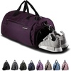 Fitgriff® Gym Bag for Men & Women with Shoe & Wet Compartment – Duffle Bag for Travel, Sports, Fitness & Workout(Mulberry)