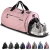 Fitgriff® Gym Bag for Men & Women with Shoe & Wet Compartment – Duffle Bag for Travel, Sports, Fitness & Workout(Pink)