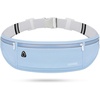 Slim Running Belt, Bounce Free Fanny Pack Phone Holder(Light Blue)