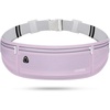Slim Running Belt, Bounce Free Fanny Pack Phone Holder(Light Purple)