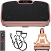 Vibration Plate Exercise Machine Vibration for Lymphatic Drainage Fitness Equipment for Strength Toning Premium Home Workout Equipment with 1-200 Speed Settings for Fitness (Gold)(Elegant Pink)