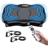 Vibration Plate Exercise Machine, Whole-Body Fitness Vibration Platform with Remote Control, Foot Massage Nodes, Speed & Multiple Preset Modes, Compact Home Workout Equipment(Midnight-black)