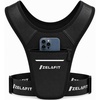 ZelaFit™ Running Phone Holder Vest for Women & Men – Lightweight Running Gear and Everyday Running Essentials – Chest Rig Phone Holder for Running (Black)(Large – XX-Large)