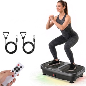 DUMOS Vibration Plate, Whole Body Workout Machine with LED Touch Screen & Pull Ropes for Weight Loss & Muscle Toning, Vibrate Platform Machines(Black)