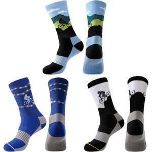 Jeasona Athletic Socks Men Running Cycling Gifts for Runners Riders Sports Gear Accessories(Multicolored Cycling 3 Pairs)