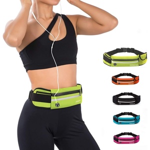 Jueachy Running Belts for Women Waterproof Fanny Pack Running Waist Pouch Phone holder Adjustable Sports Money Belt with Headphone Port(Green)