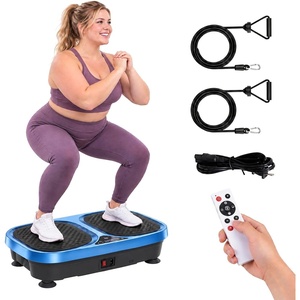 NEWBULIG Vibration Plate Exercise Machine Body Shaker for Home Office(Blue)