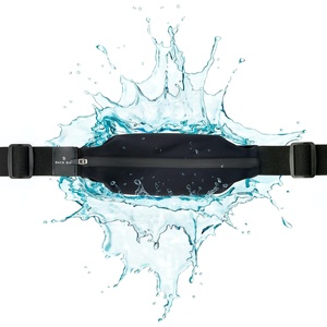 No-Bounce Slim & Secure Running Belt, Fits ALL Phones, Keys, Cards, Gels(2. Black)