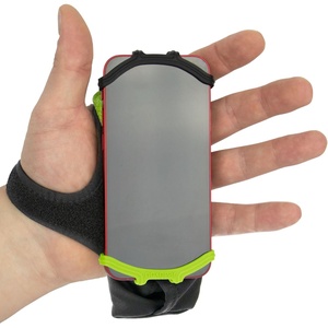 Noxgear Hand Held Phone Holder – Handheld Grip Phone Holder with Key Fob & Card Slot for Running, Jogging & Working Out – Compatible with All Phones (iPhone, Samsung & Google) – Machine Washable(Lime)