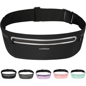 Running Belt for Women & Men-Ultra Light Slim Running Belts(Black)