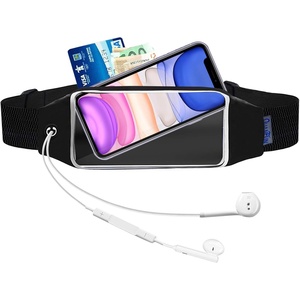 Running Belt,Fanny Pack Fits Phones UP to 6.5″ for Women Men,Black and Pink(Black)