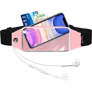 Running Belt,Fanny Pack Fits Phones UP to 6.5″ for Women Men,Black and Pink(Pink)