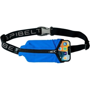 SPIbelt Running Belt Original Monochromatic, Women Men, Phone Holder for Running, Running Fanny Pack, Holder for Phone, Running Waist Pack, Adjustable Waist, [Fits All Phones]. White w/White Zipper(Blue with Black Zipper)