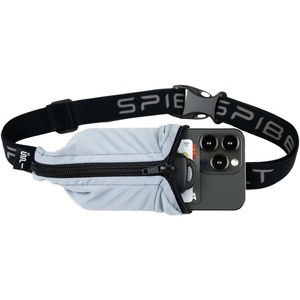 SPIbelt Running Belt Original Monochromatic, Women Men, Phone Holder for Running, Running Fanny Pack, Holder for Phone, Running Waist Pack, Adjustable Waist, [Fits All Phones]. White w/White Zipper(Seafoam with Black Zipper)
