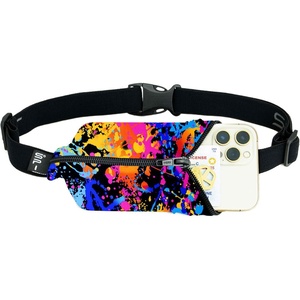 SPIbelt Running Belt Original Monochromatic, Women Men, Phone Holder for Running, Running Fanny Pack, Holder for Phone, Running Waist Pack, Adjustable Waist, [Fits All Phones]. White w/White Zipper(Rave with Black Zipper)