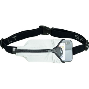SPIbelt Running Belt Original Monochromatic, Women Men, Phone Holder for Running, Running Fanny Pack, Holder for Phone, Running Waist Pack, Adjustable Waist, [Fits All Phones]. White w/White Zipper(Cloudy Grey with Black Zipper)