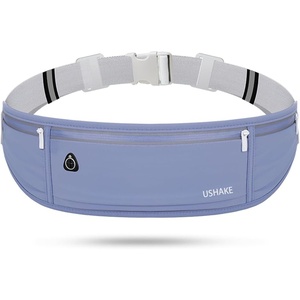 Slim Running Belt, Bounce Free Fanny Pack Phone Holder(Dark Blue)